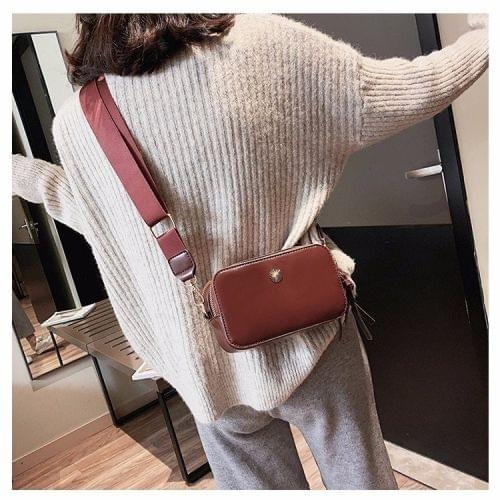Small Square Bag Single Shoulder Bag Ladies Handbag Messenger Bag (Cofee)