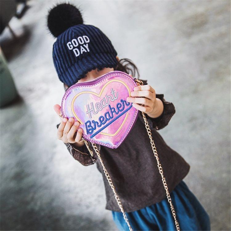 Women Handbags Design Letter Heart-Shape Handbag Shoulder Bag New Multi Colors Mini Messenger Bag(Pink)