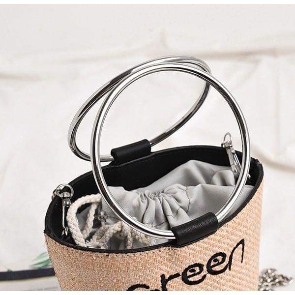 Casual Shoulder Bag Messenger Bag Ladies Handbag (Black-Cactus)