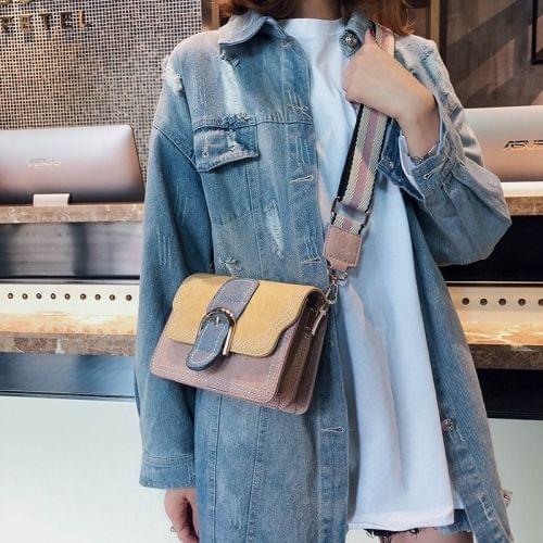 Leisure PU Shoulder Bag Matching Color Ladies Handbag Messenger Bag (Blue)