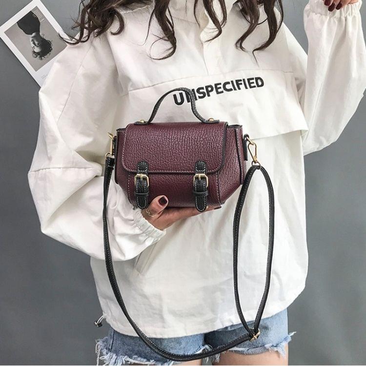 Casual PU Shoulder Bag Ladies Handbag Messenger Bag (Purple)