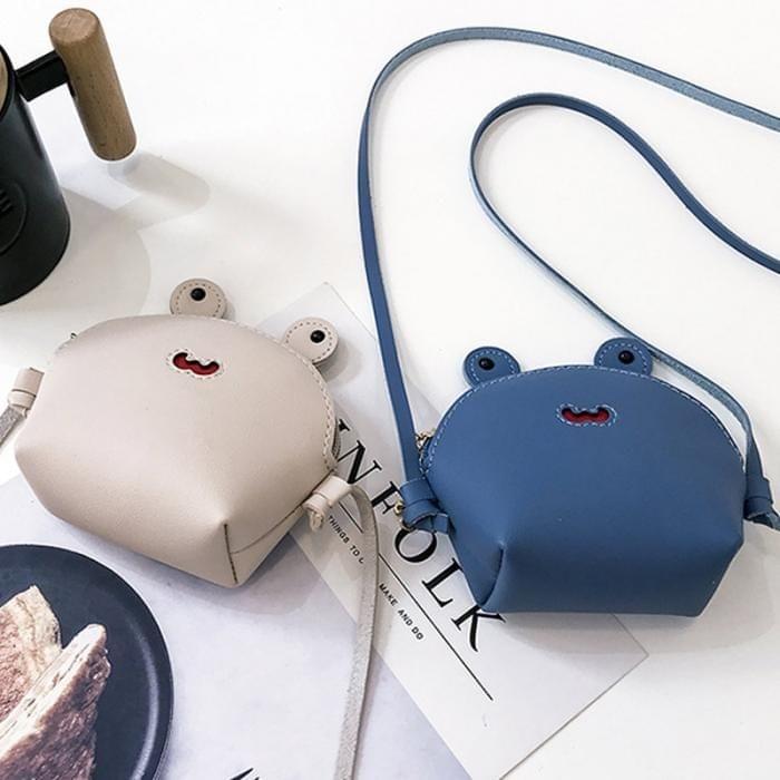 Baby Girl Crossbody Bag Mini Crab Small Zipper Cute for Money Coin Bag(Beige)