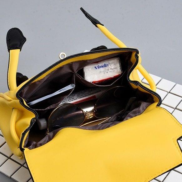 Smiling Face Casual Shoulder Bag Messenger Bag Ladies Handbag Kelly Bag (Yellow-Smiling Face Straps)