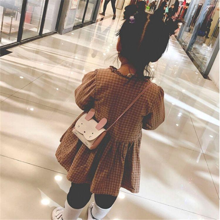 Girls PU Coin Purse Bag Rabbit Shoulder Bag(Pink)