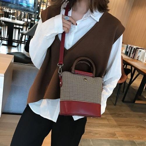 Casual Wool Shoulder Bag Ladies Handbag Messenger Bag (Red)