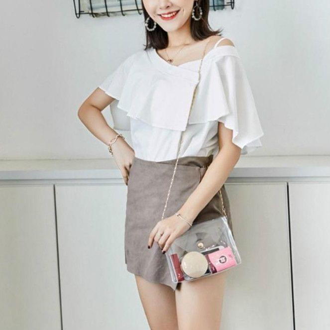 Transparent Chain Crossbody Clutch Shoulder Bags Women Mini Messenger Bag(Yellow)