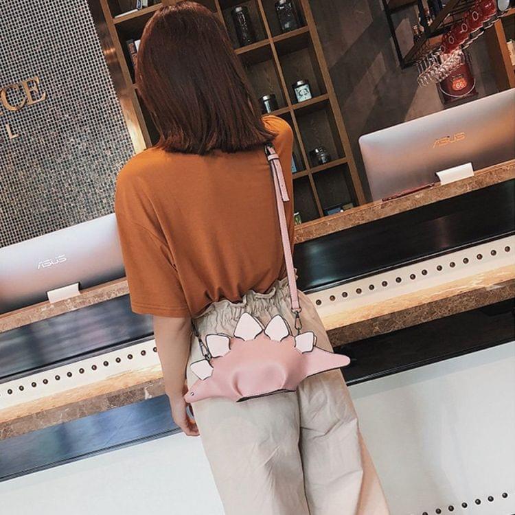 Creative Chameleon Cartoon Handbags Flap 3D Funny Dinosaur Animal Messenger Bag Cross Shoulder Bag(green)