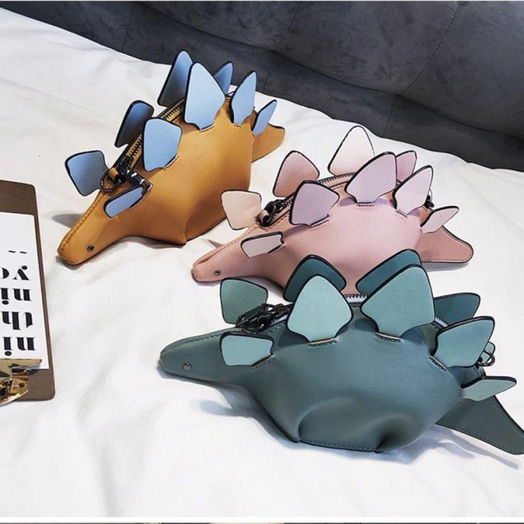 Creative Chameleon Cartoon Handbags Flap 3D Funny Dinosaur Animal Messenger Bag Cross Shoulder Bag(green)