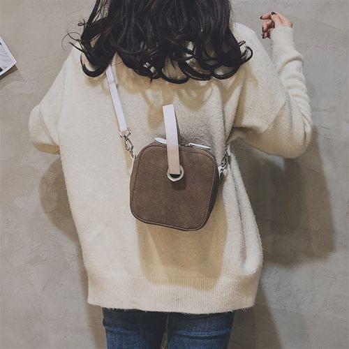 Square Bag Matte PU Leather Single Shoulder Bag Ladies Handbag Messenger Bag (Brown)