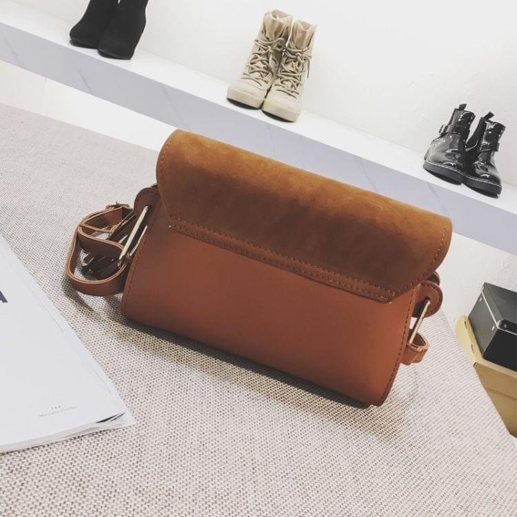 Matte PU Leather Tassel Single Shoulder Bag Ladies Handbag Messenger Bag (Brown)