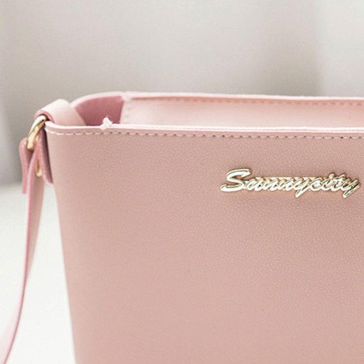 Women Solid zipper Shoulder Bag Crossbody Bag Messenger Phone Coin Bag(Blue)