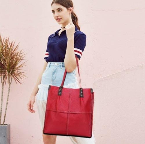 Fashion Casual PU Single Shoulder Bag Ladies Handbag (Red)