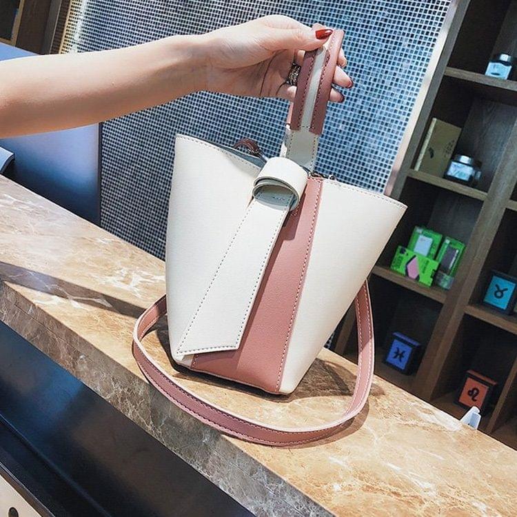 PU Shoulder Bag Ladies Handbag Messenger Bag (Pink)