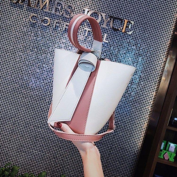 PU Shoulder Bag Ladies Handbag Messenger Bag (Pink)