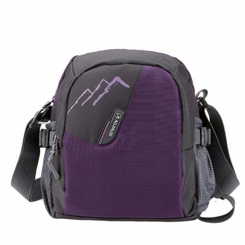 Nylon Single Shoulder Bag Outdoor Handbag (Purple)