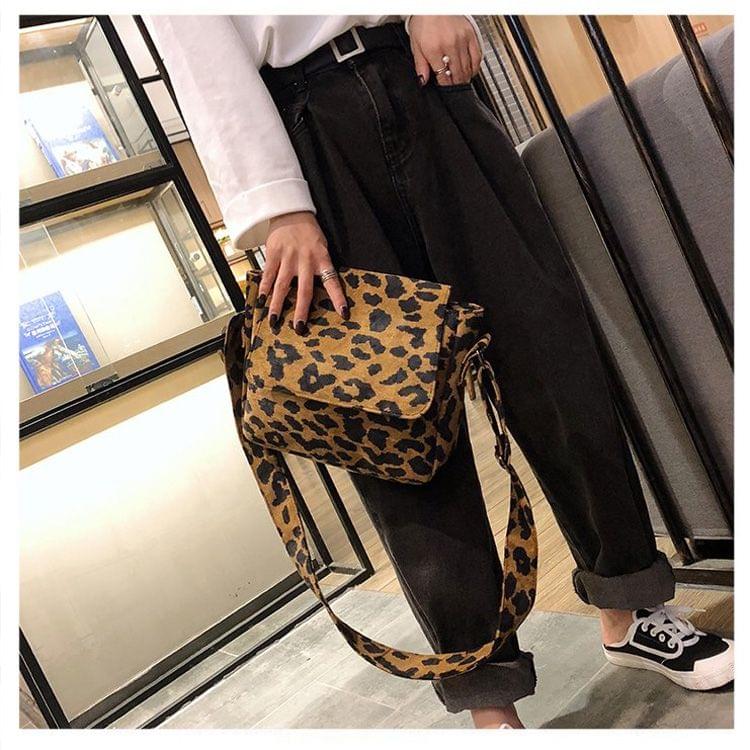 Leisure Fashion Leopard Print Slant Shoulder Bag
