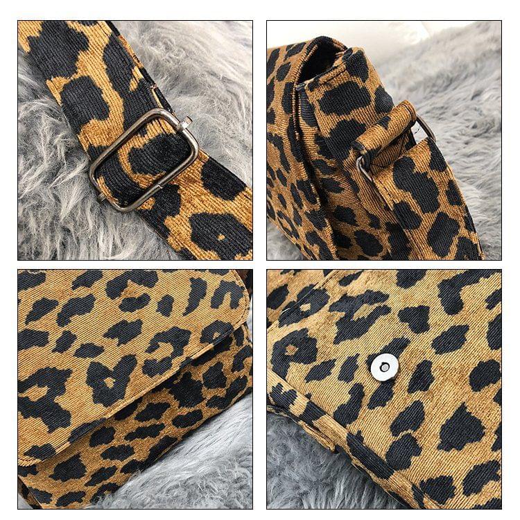 Leisure Fashion Leopard Print Slant Shoulder Bag
