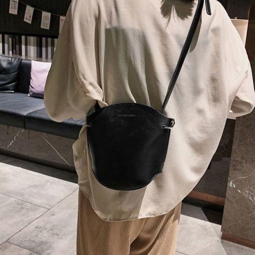 Magnetic Buckle Small Bucket Bag PU Leather Single Shoulder Bag Ladies Handbag Messenger Bag (Green)