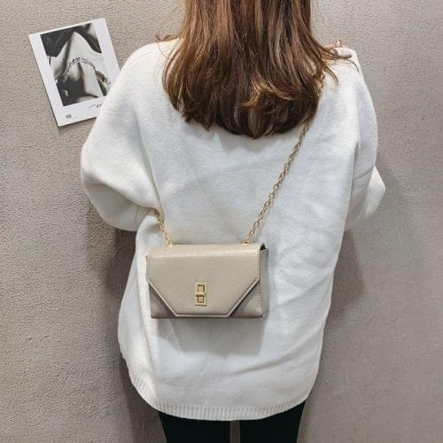 Wrinkled Skin PU Leather Single Shoulder Bag Ladies Handbag Messenger Bag (Beige)