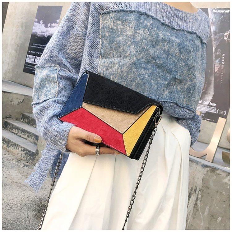Autumn Winter Female Small Flap Bag Matte PU Patch Shoulder Messenger Bag Fashion Small Square Bag(Red)