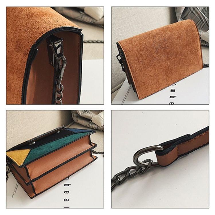 Autumn Winter Female Small Flap Bag Matte PU Patch Shoulder Messenger Bag Fashion Small Square Bag(Red)