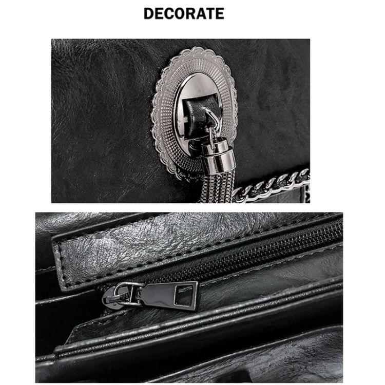 Retro Tassel PU Leather Shoulder Bag Ladies Handbag Messenger Bag (Pink)