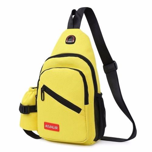 Multi-Function Portable Casual Chest Bag Outdoor Sports Shoulder Bag (Yellow)