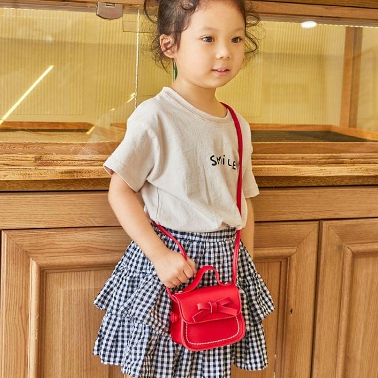 Cute PU Kids Bag Coin Pouch Baby Wallet Shoulder Bag(Pink)