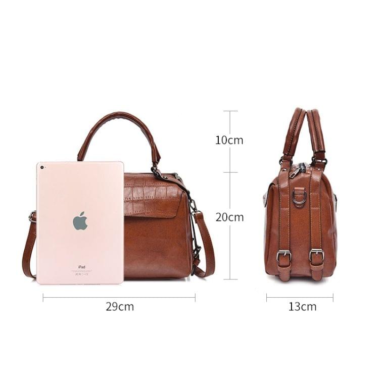 Casual PU Leather Shoulder Bag Ladies Handbag Messenger Bag (Blue)