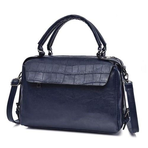 Casual PU Leather Shoulder Bag Ladies Handbag Messenger Bag (Blue)