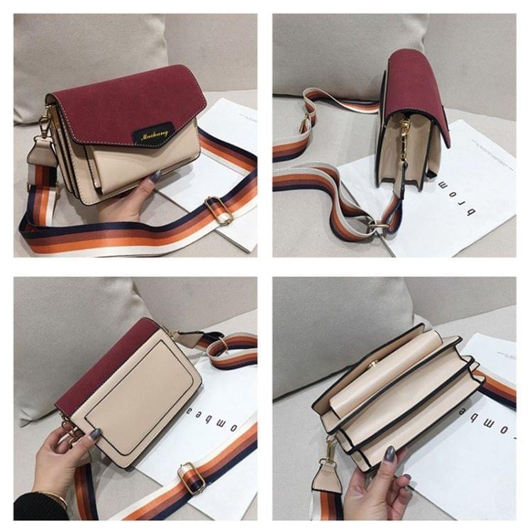 Women Small Square Bag Shoulder Bag Fashion Messenger Bag (Brown)