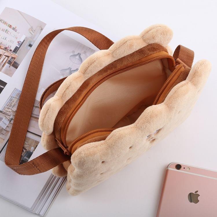 Cute Sandwich Biscuits Shape Plush Single-shoulder Bag