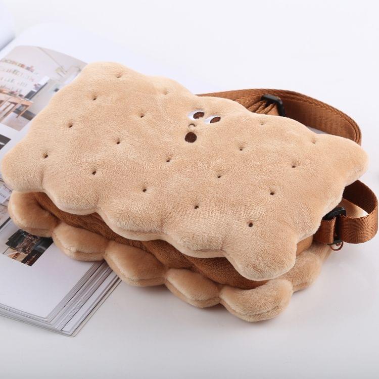 Cute Sandwich Biscuits Shape Plush Single-shoulder Bag