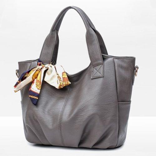 Leisure Fashion Silk Scarf Shoulder Bag Handbag(Grey)