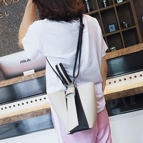 PU Shoulder Bag Ladies Handbag Messenger Bag (Black)