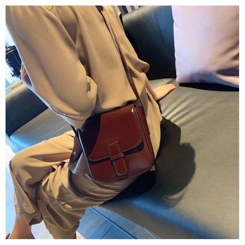 Pure Color Casual Small Square Bag Shoulder Bag Ladies Handbag Messenger Bag (Wine Red)