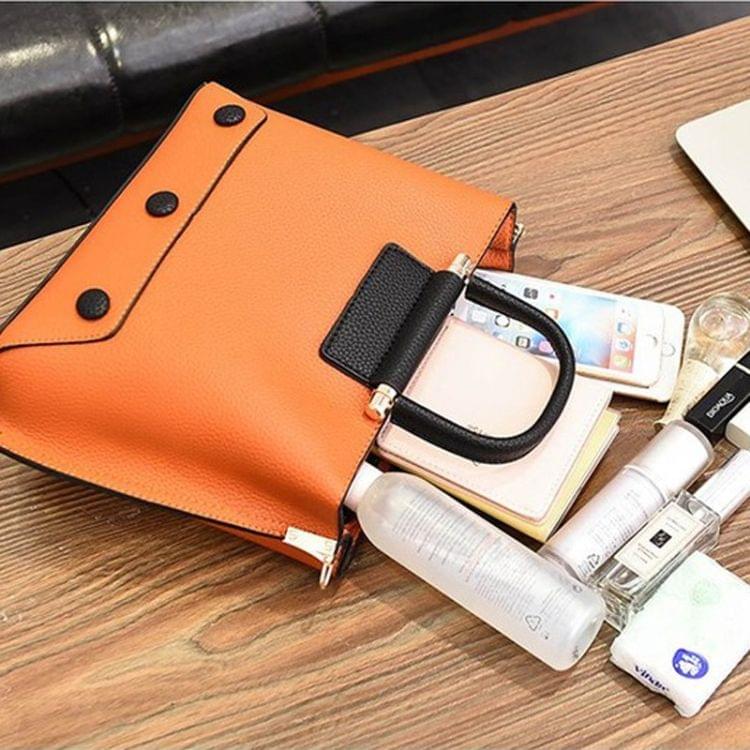 Rivet Pattern Leisure Fashion PU Slant Shoulder Bag Handbag(Pink)