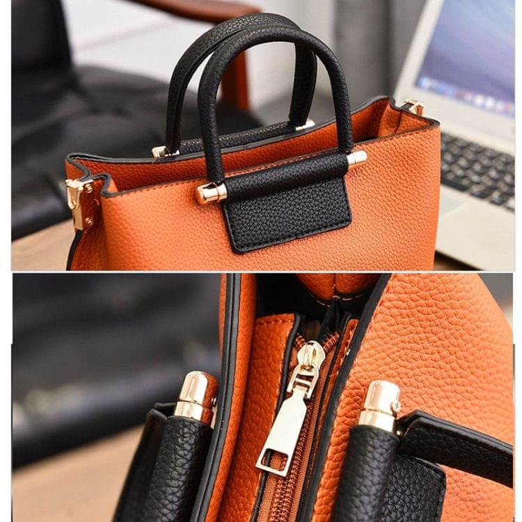 Rivet Pattern Leisure Fashion PU Slant Shoulder Bag Handbag(Pink)