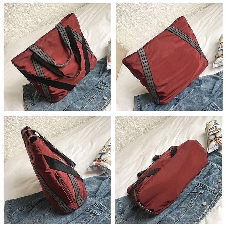 Leisure Fashion Oxford Cloth Shoulder Bag(Wine Red)