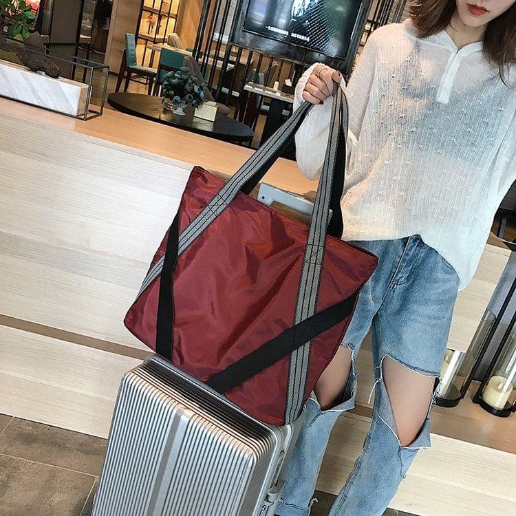Leisure Fashion Oxford Cloth Shoulder Bag(Wine Red)