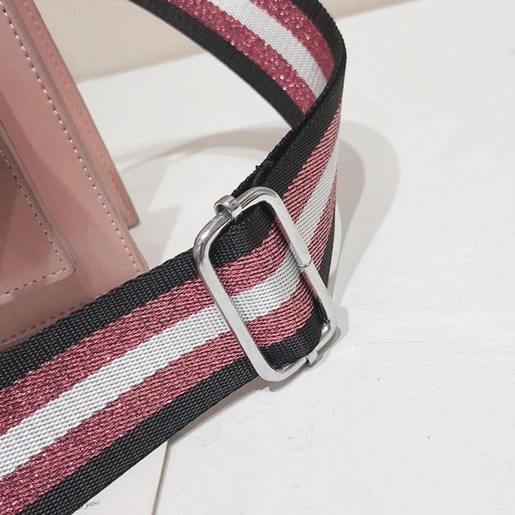 Snake Skin Handle PU Leather Single Shoulder Bag Ladies Handbag Messenger Bag (Pink)