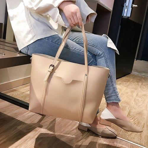 Leisure Fashion PU Leather Shoulder Bag Handbag (Khaki)