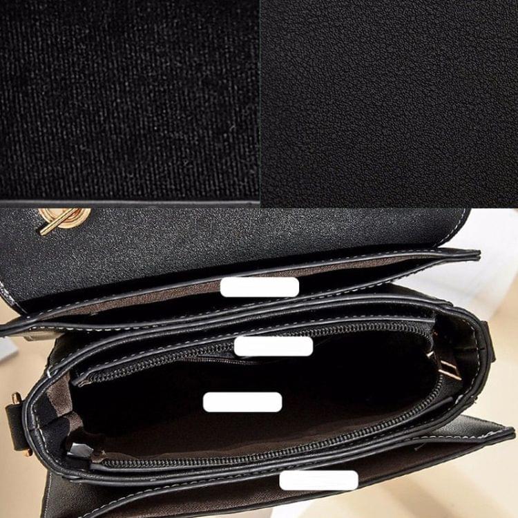 Leisure Fashion PU Slant Shoulder Bag Handbag(Army Green)