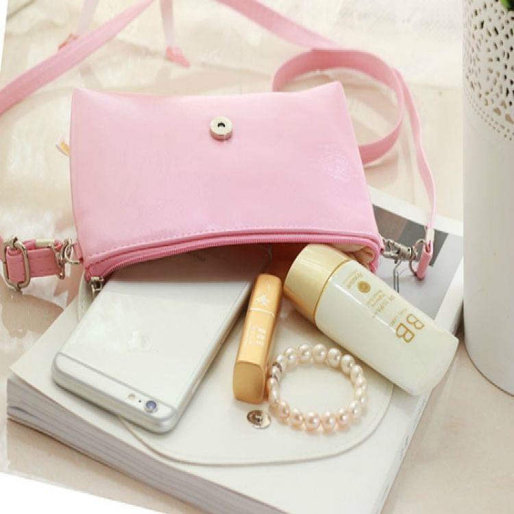 Cartoon Printing Kids Messenger Bags Clutch Shoulder bags for Girls Party Handbags(Pink Wink)