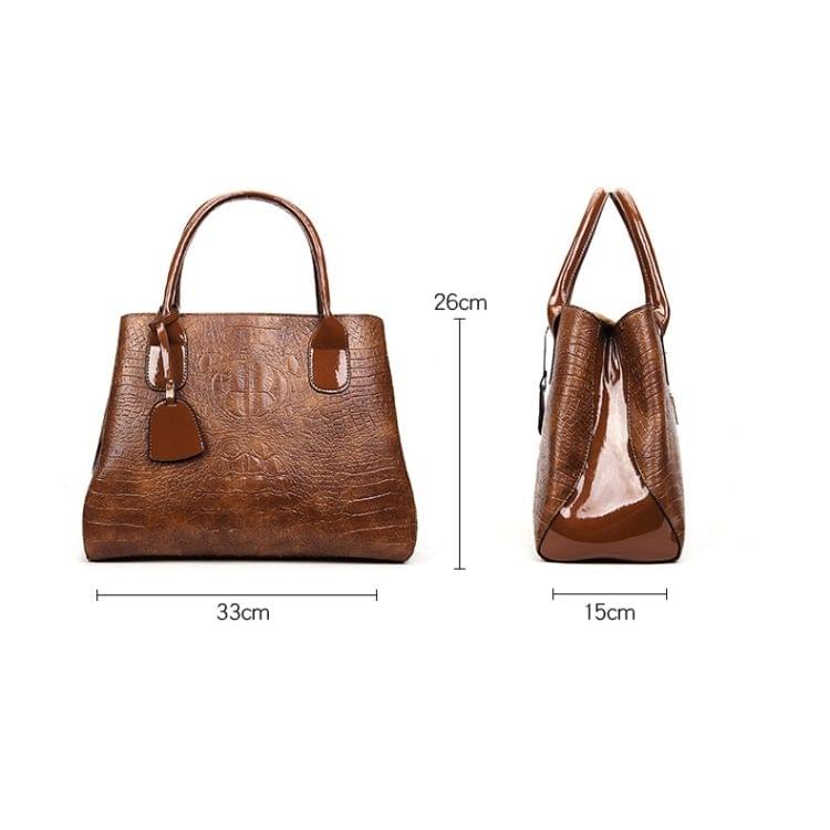 Embossed Crocodile Pattern PU Leather Shoulder Bag Ladies Handbag Messenger Bag (Red)
