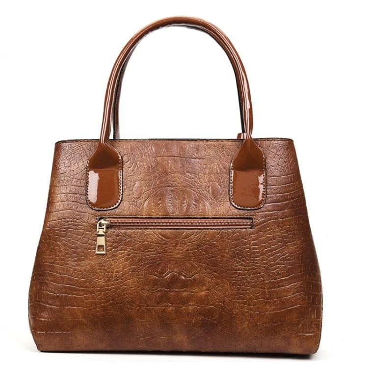 Embossed Crocodile Pattern PU Leather Shoulder Bag Ladies Handbag Messenger Bag (Red)