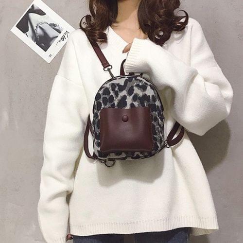 Leisure Fashion Double / Single Shoulder Bag Messenger Bag (Black)
