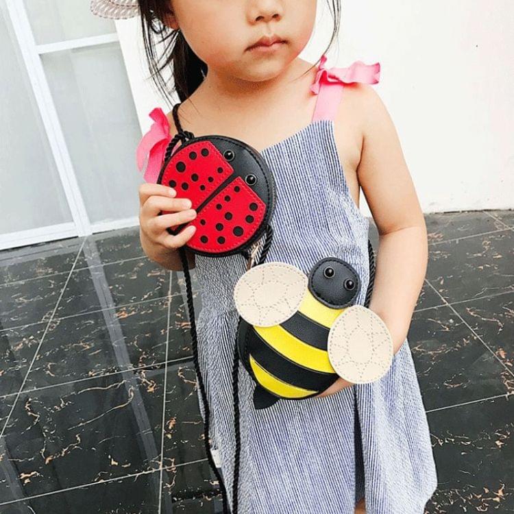 Baby Girls Tassel Purse handbag Kids Cross-body shoulder bag Gifts Cartoon Animals Bag(Ladybug)