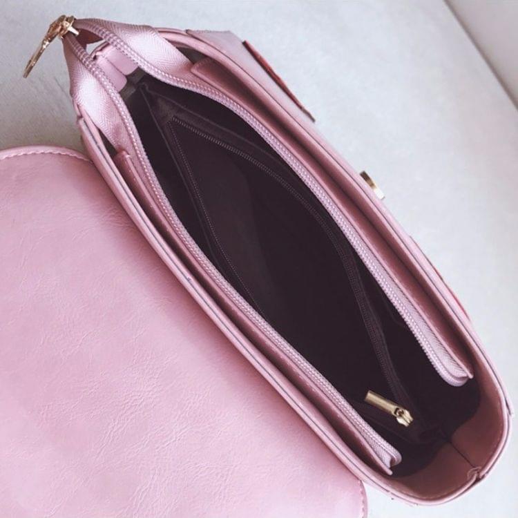 Fashion Heart PU Single Shoulder Bag Ladies Handbag Messenger Bag (Black)