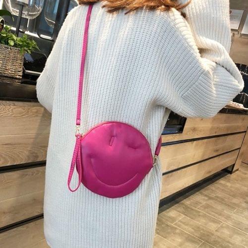 Leisure Fashion PU Shoulder Bag Messenger Bag (Magenta)